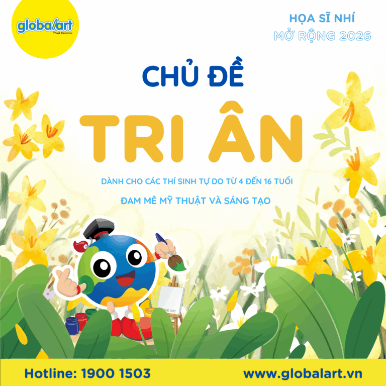 Global Art Việt Nam phát động cuộc thi Họa sĩ Nhí Mở rộng 2026 với chủ đề “Tri Ân”